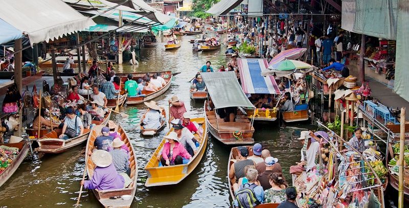 Longtail floating market near Bangkok