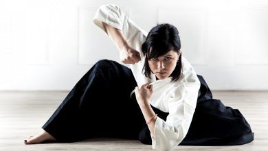 Practicing martial arts