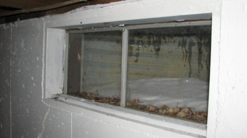 How do you replace a basement window in a concrete foundation?