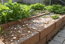 Homemade Eggshell Barrier for Slug and Snail Prevention in Raised Beds