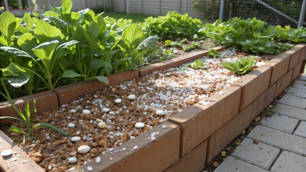 Homemade Eggshell Barrier for Slug and Snail Prevention in Raised Beds