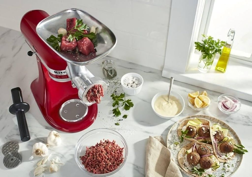 KitchenAid Food Grinder Attachment for home kitchen use.
