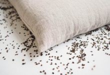 LOFE organic buckwheat pillow with natural light