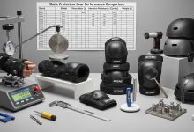 Skate pad impact absorption testing with force sensors