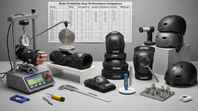 Skate pad impact absorption testing with force sensors