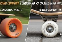 Longboard wheels vs skateboard wheels size comparison for cruising