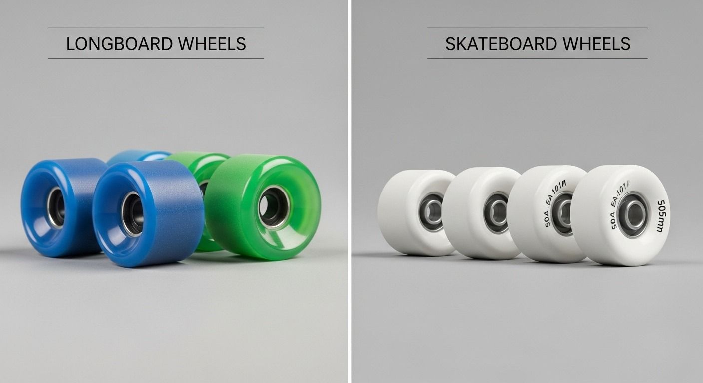 Wheel hardness differences chart 78A vs 99A skateboard wheels