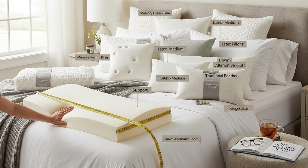 comparison between standard pillow and king size pillow width support