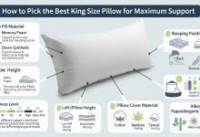 king size pillow supporting neck and shoulders alignment on bed