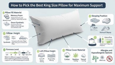 king size pillow supporting neck and shoulders alignment on bed