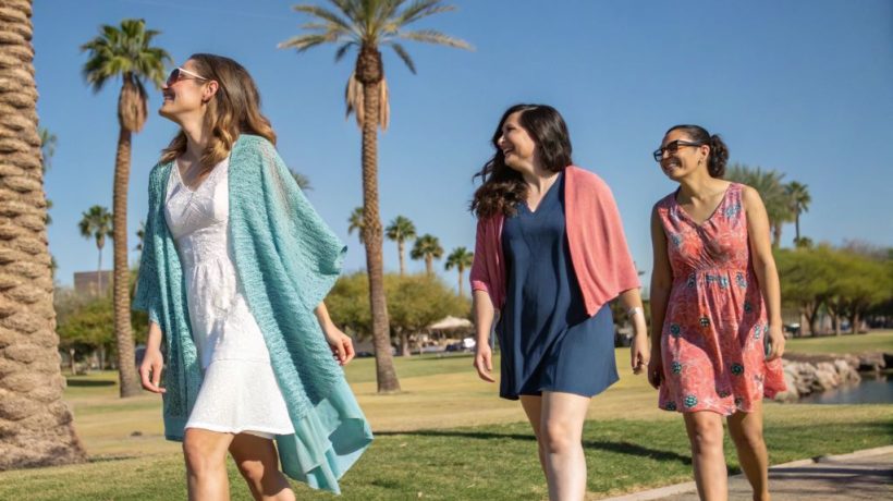 Why Women in Phoenix, AZ Choose Breathable Shrugs for Casual Dresses