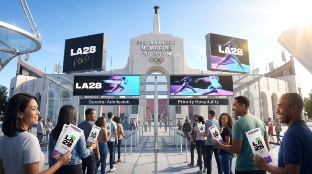 Complete LA28 Olympics guide covering tickets, hospitality packages, event schedule, and visitor information