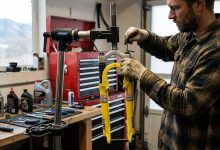 Old MTB fork being cleaned during suspension service in Denver